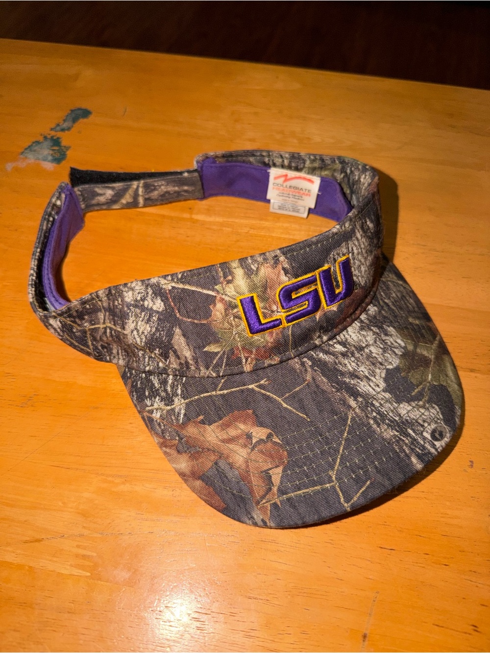 *Rare Vintage LSU x Mossy Oak Camo Visor